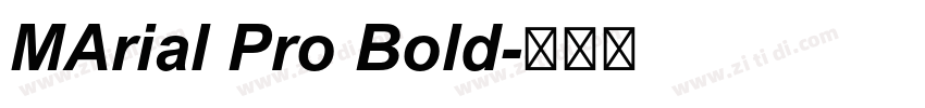 MArial Pro Bold字体转换